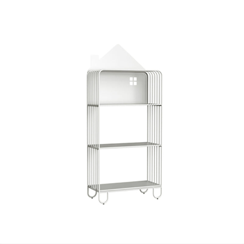 Open Back Bookshelf Scandinavian Etagere Bookcase with Shelves