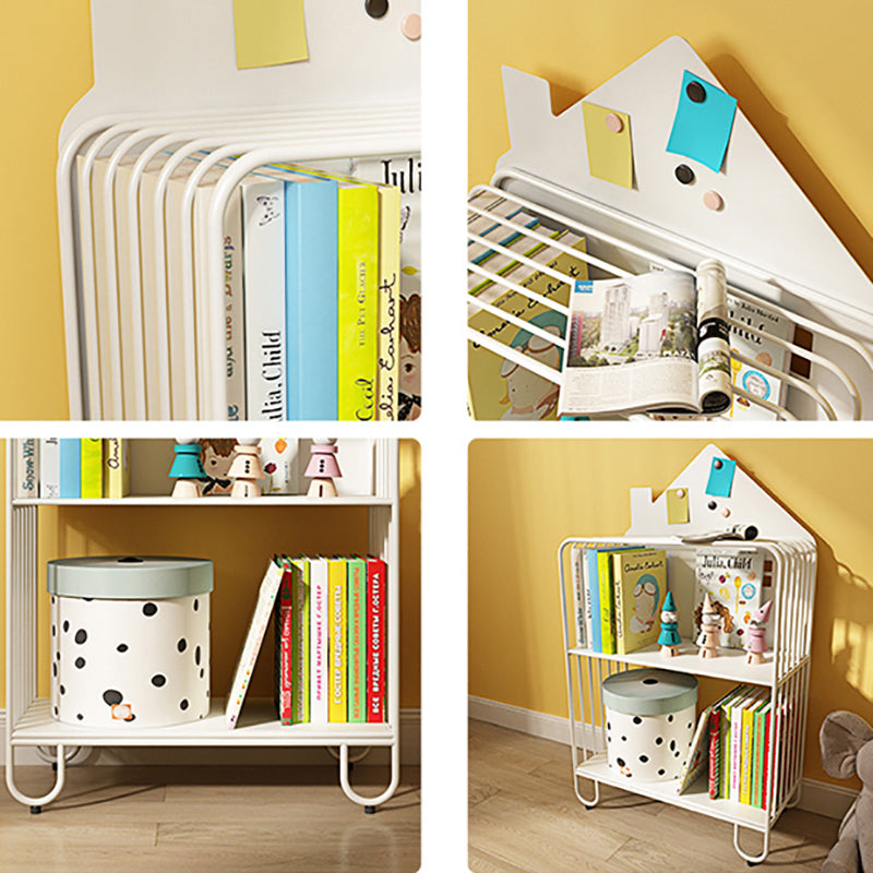 Open Back Bookshelf Scandinavian Etagere Bookcase with Shelves