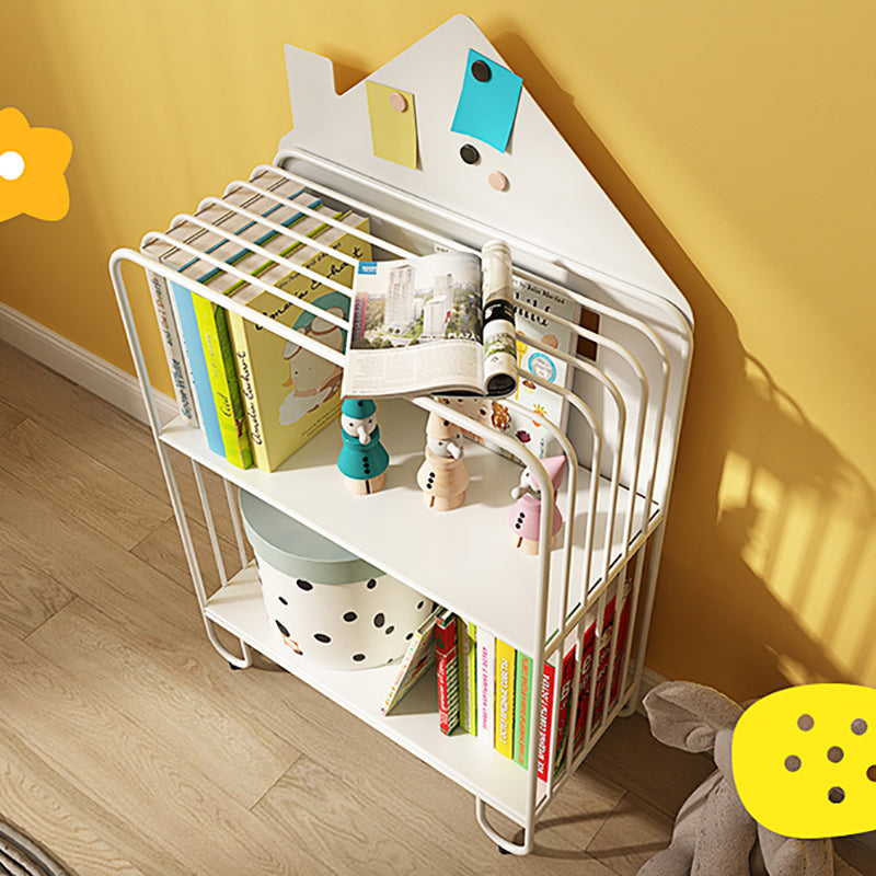 Open Back Bookshelf Scandinavian Etagere Bookcase with Shelves