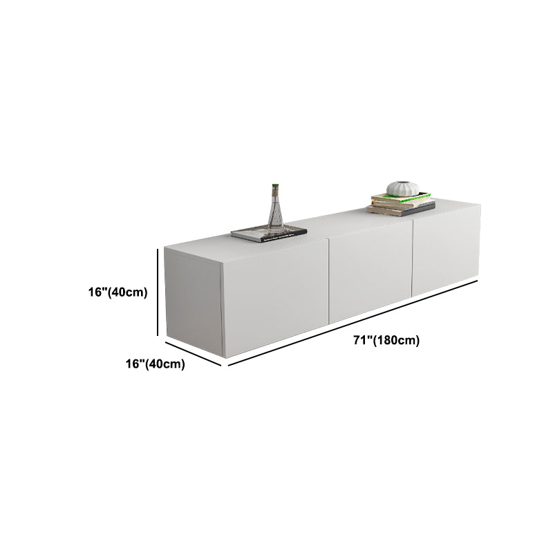 12 / 16 - Inch TV Console Faux Wood TV Console Stand With Cabinets / Drawers in White