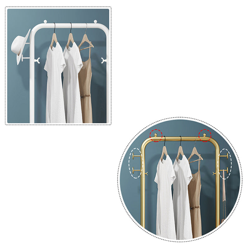 Metal Hall Tree Hooks and Pulley Entryway Kit Coat Hanger for Living Room