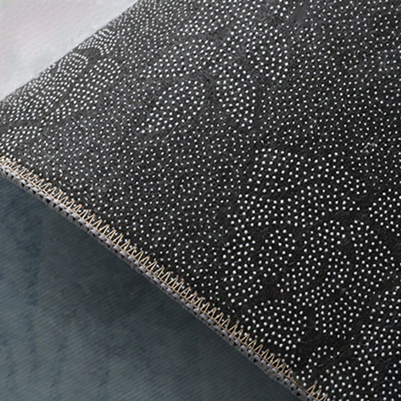 Gray Gorgeous Rug Polyester Line Rug Stain Resistant Indoor Rug for Sitting Room
