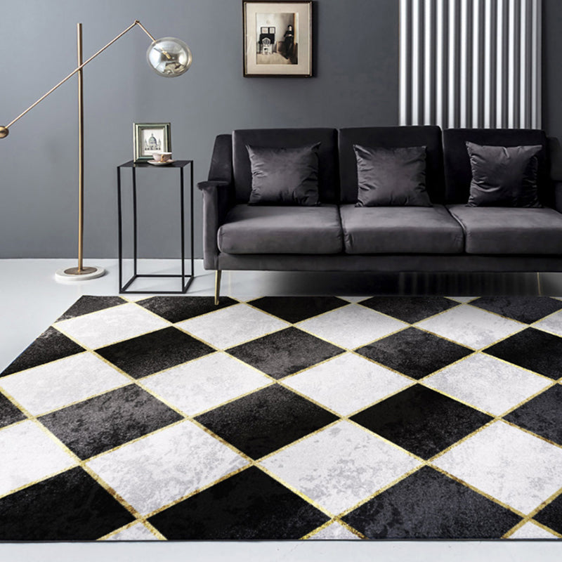 Gray Magnificent Rug Polyester Graphic Indoor Rug Washable Rug for Sitting Room