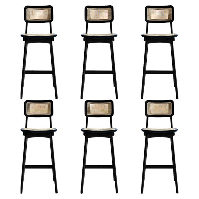 Modern Bar Stool Wooden Counter Bar Stool with Wood Legs for Home