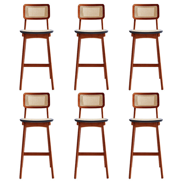 Modern Bar Stool Wooden Counter Bar Stool with Wood Legs for Home