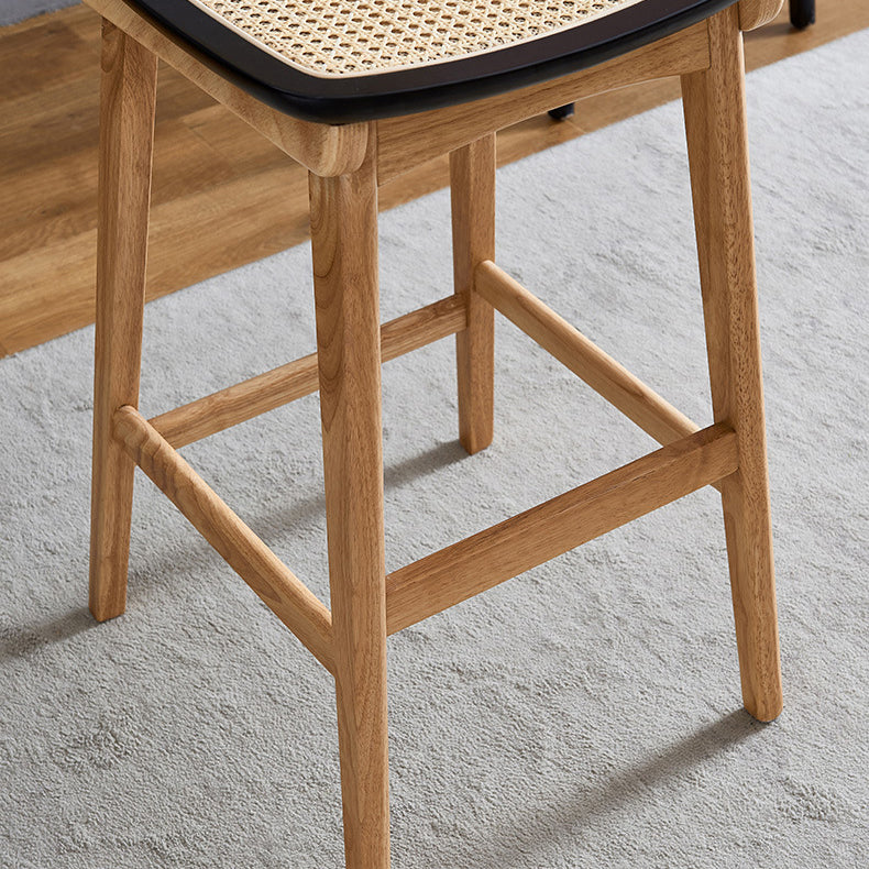 Modern Bar Stool Wooden Counter Bar Stool with Wood Legs for Home