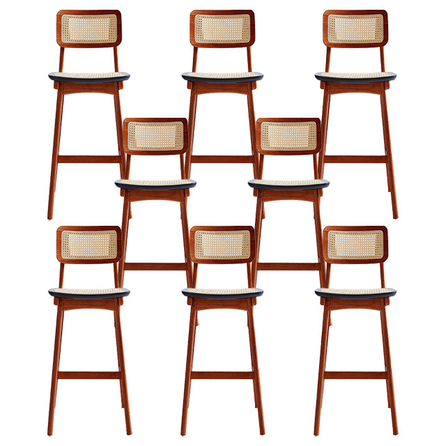 Modern Bar Stool Wooden Counter Bar Stool with Wood Legs for Home