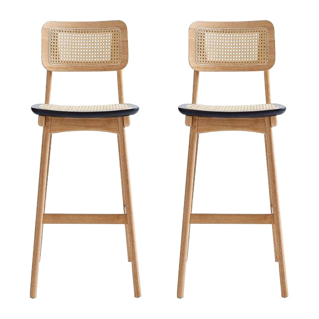 Modern Bar Stool Wooden Counter Bar Stool with Wood Legs for Home