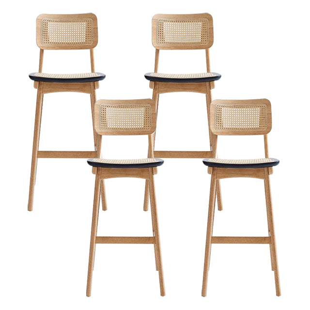 Modern Bar Stool Wooden Counter Bar Stool with Wood Legs for Home