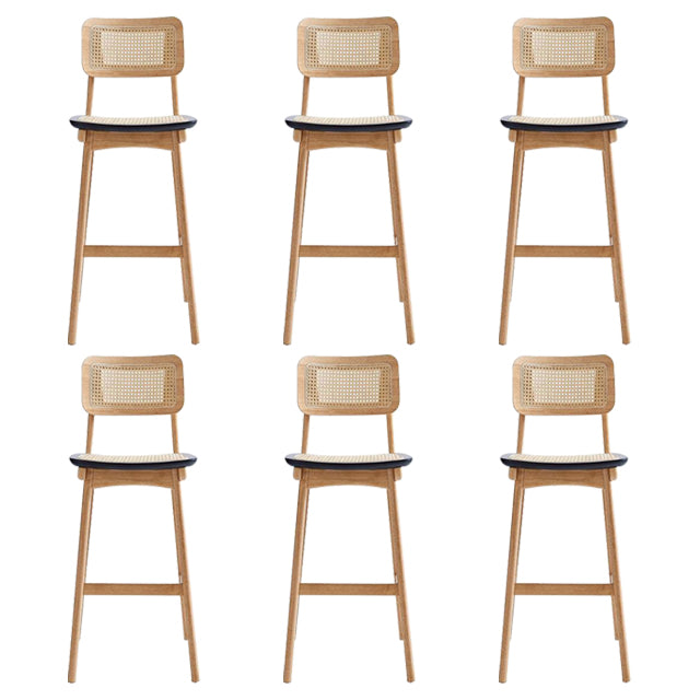 Modern Bar Stool Wooden Counter Bar Stool with Wood Legs for Home