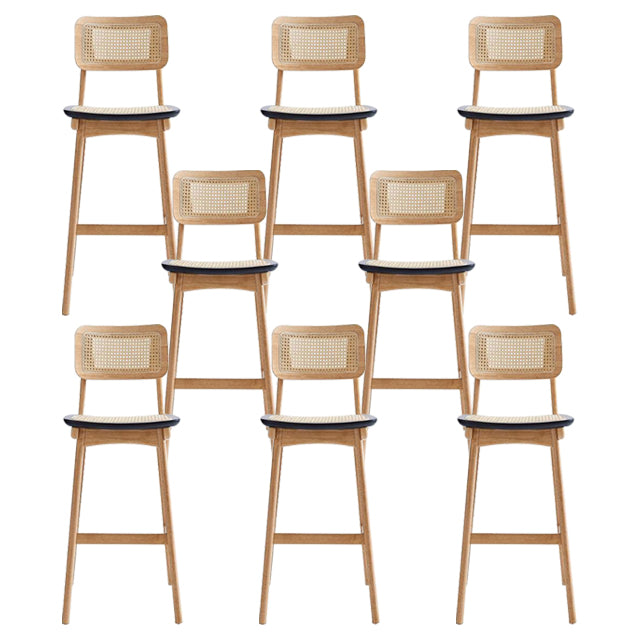 Modern Bar Stool Wooden Counter Bar Stool with Wood Legs for Home