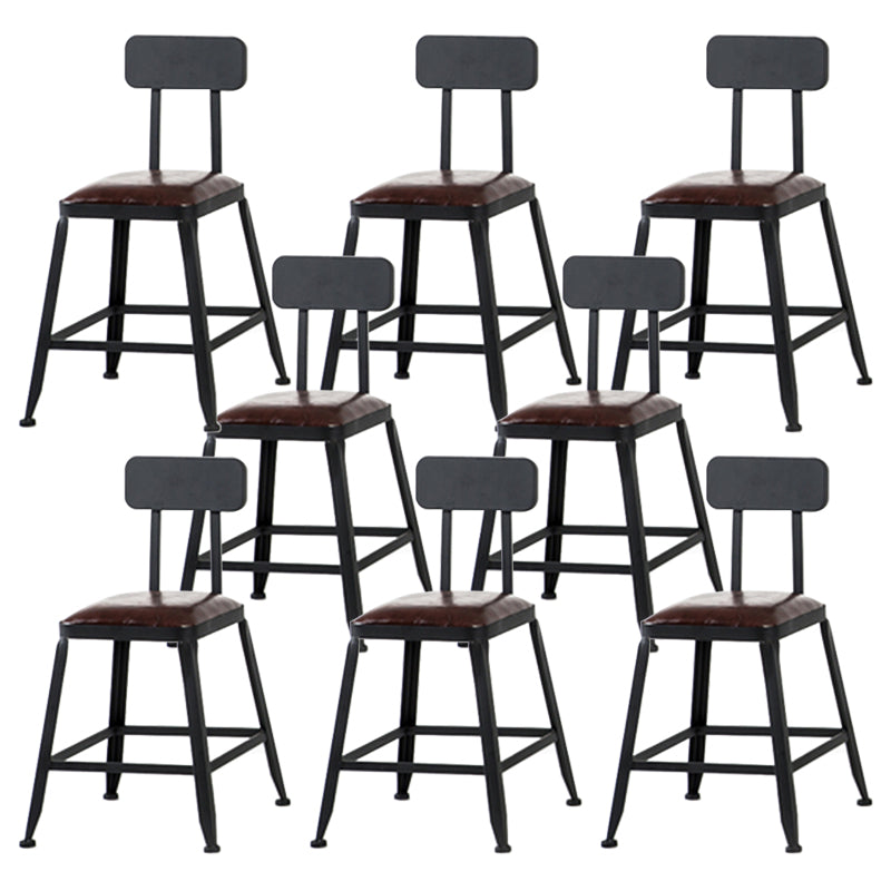 Industrial Bar Stool Wooden Counter Bar Stool with Metal Legs for Home