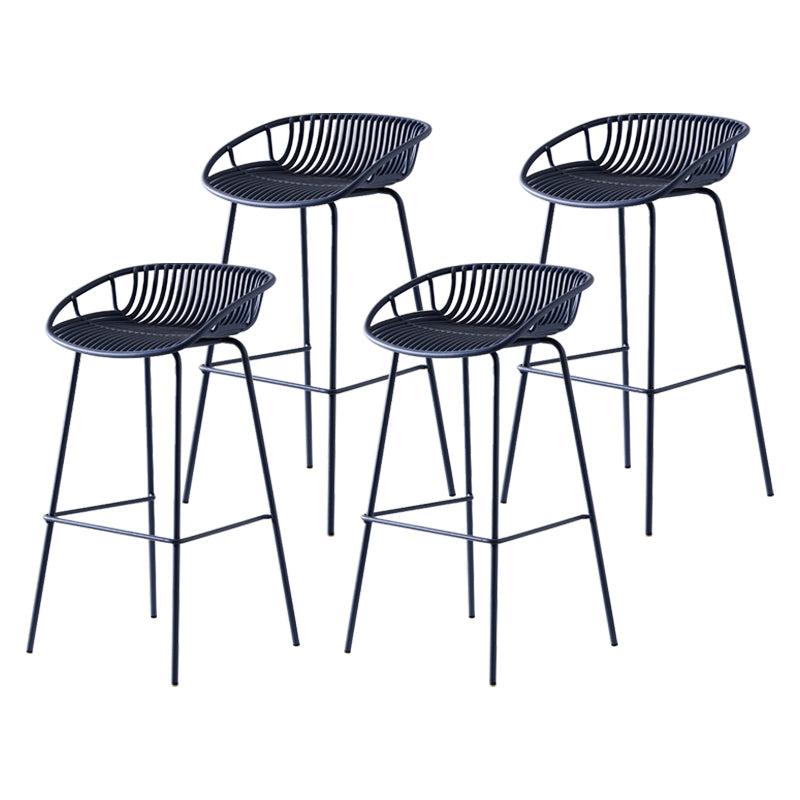 Modern Bar Stool Metal Counter Bar Stool with Metal Legs for Home