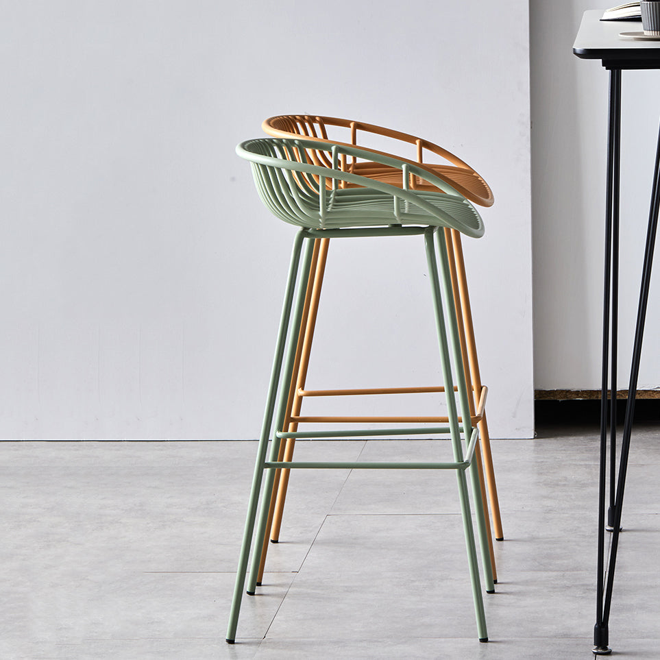 Modern Bar Stool Metal Counter Bar Stool with Metal Legs for Home