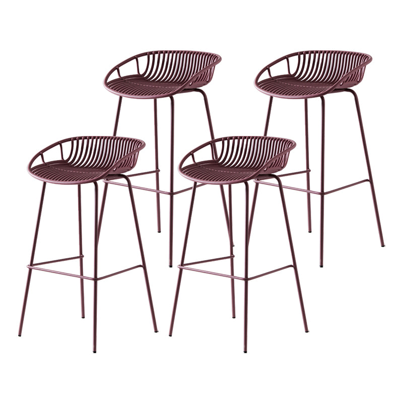 Modern Bar Stool Metal Counter Bar Stool with Metal Legs for Home