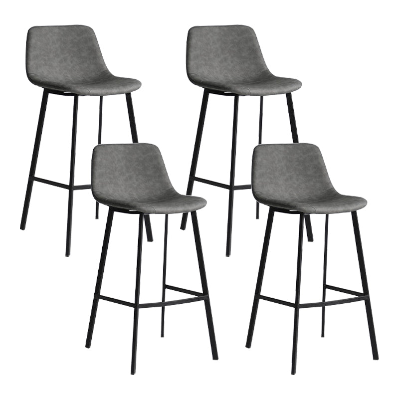 Modern Style Bar-stool PU Leather Counter Bar Stool with Metal Legs for Restaurant