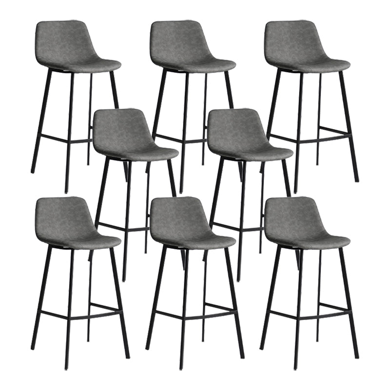 Modern Style Bar-stool PU Leather Counter Bar Stool with Metal Legs for Restaurant