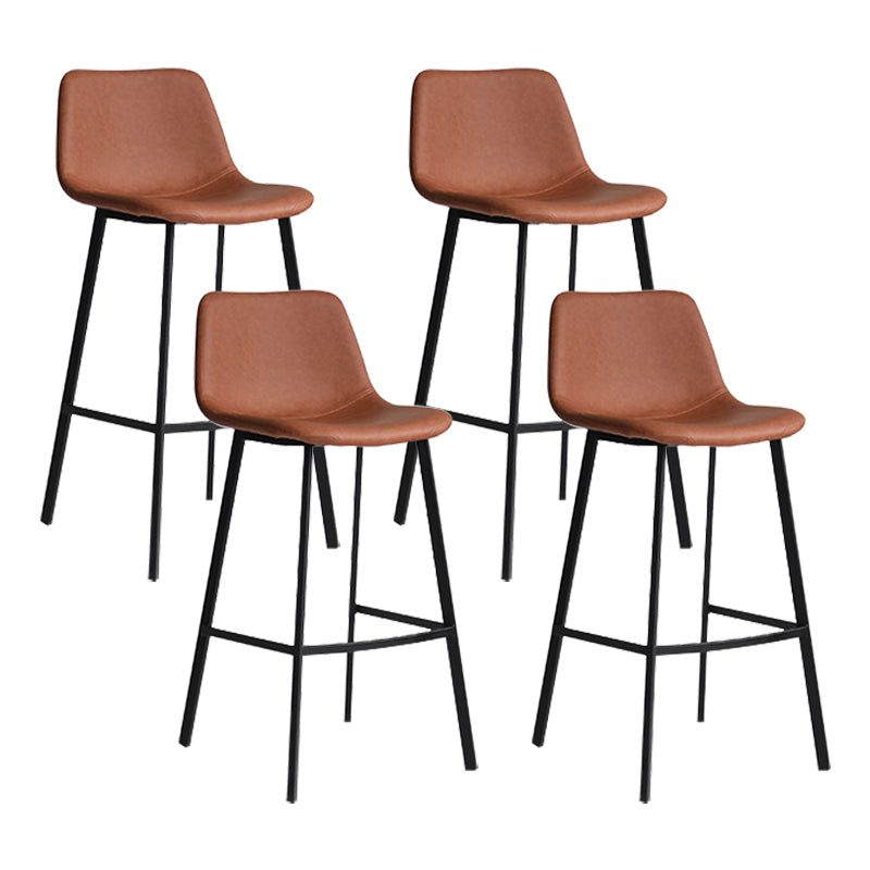 Modern Style Bar-stool PU Leather Counter Bar Stool with Metal Legs for Restaurant