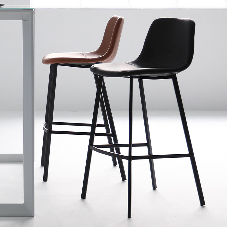 Modern Style Bar-stool PU Leather Counter Bar Stool with Metal Legs for Restaurant