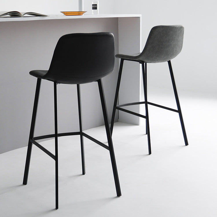 Modern Style Bar-stool PU Leather Counter Bar Stool with Metal Legs for Restaurant