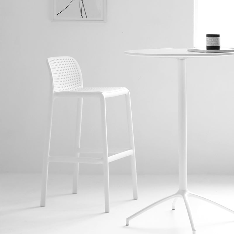 Modern Style Bar-stool Plastic Counter Bar Stool with Plastic Legs for Restaurant