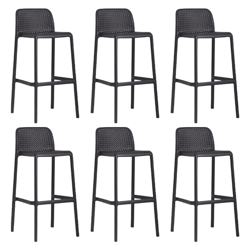 Modern Style Bar-stool Plastic Counter Bar Stool with Plastic Legs for Restaurant