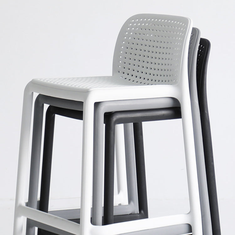 Modern Style Bar-stool Plastic Counter Bar Stool with Plastic Legs for Restaurant