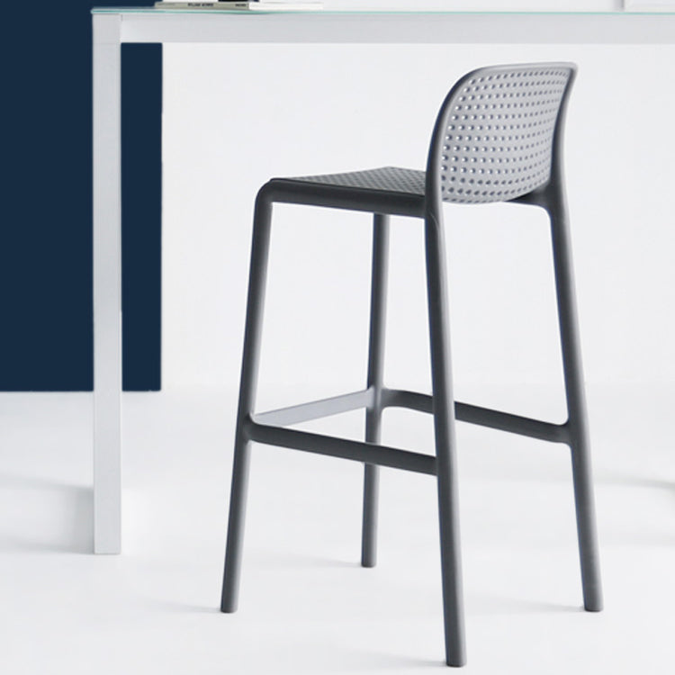 Modern Style Bar-stool Plastic Counter Bar Stool with Plastic Legs for Restaurant