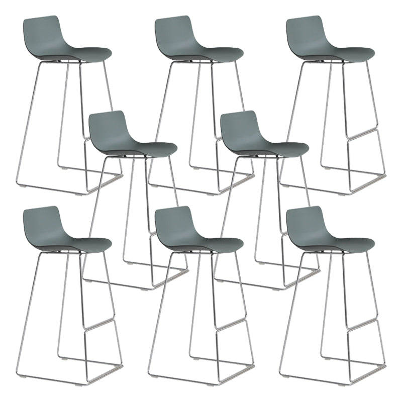 Contemporary Style Bar Stool Plastic Counter Bar Stool with Metal Legs for Home
