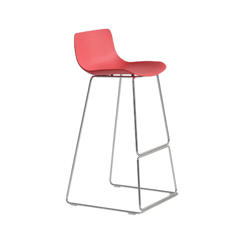 Contemporary Style Bar Stool Plastic Counter Bar Stool with Metal Legs for Home