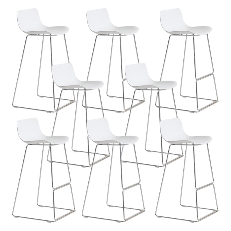 Contemporary Style Bar Stool Plastic Counter Bar Stool with Metal Legs for Home