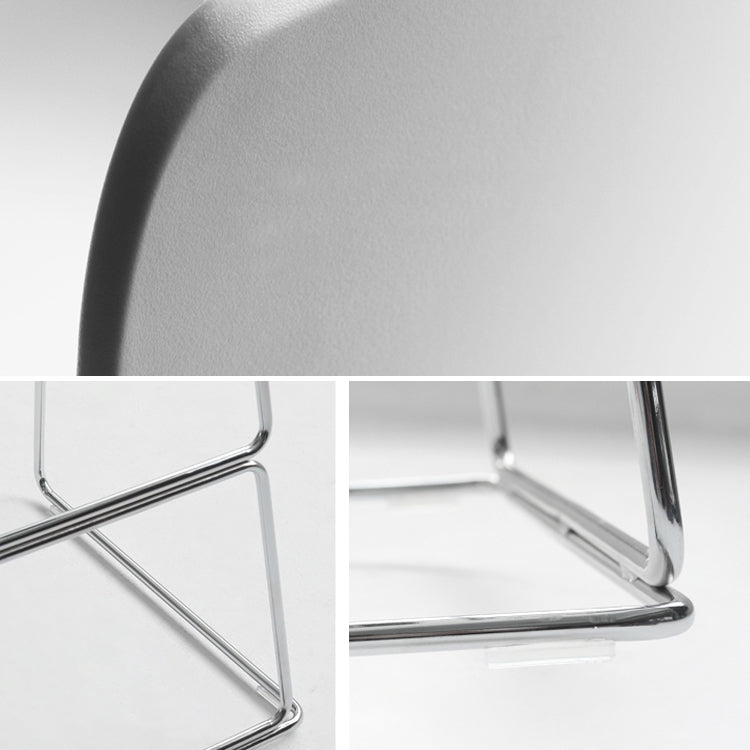 Contemporary Style Bar Stool Plastic Counter Bar Stool with Metal Legs for Home