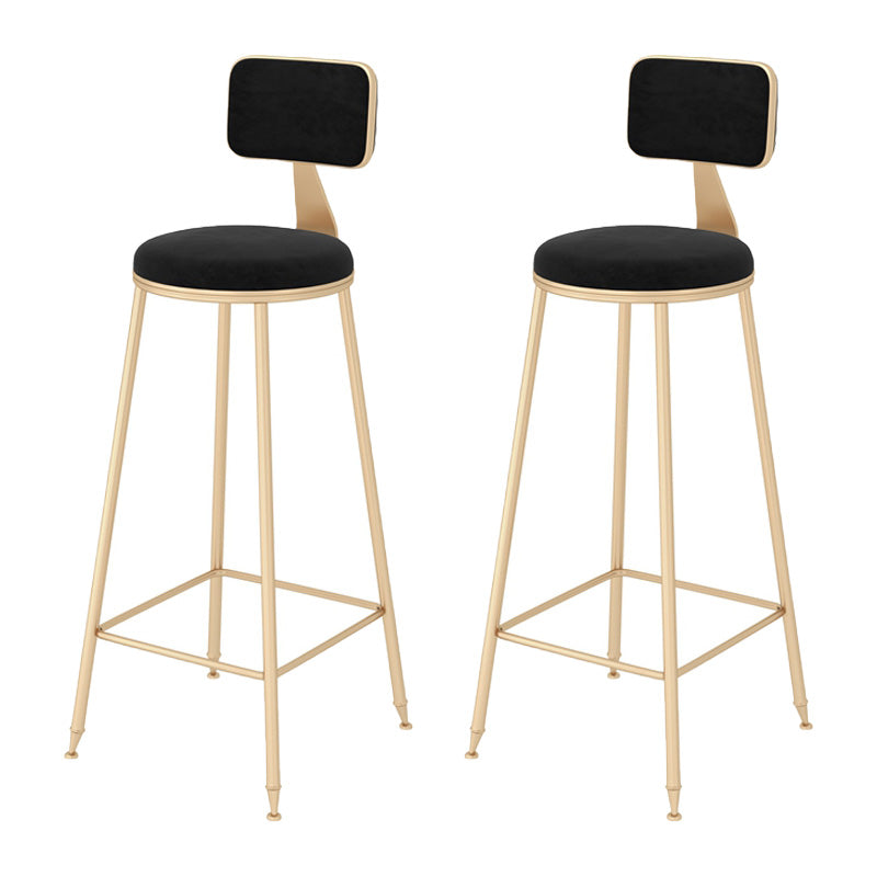 1/2/5 Pieces Modern Iron Bar Table Set Rectangle Engineered Wood Bistro Set with Footrest