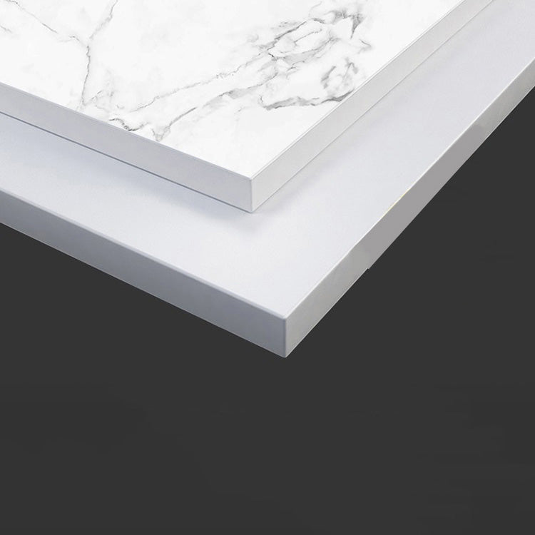 1/2/5 Pieces Modern Iron Bar Table Set Rectangle Engineered Wood Bistro Set with Footrest