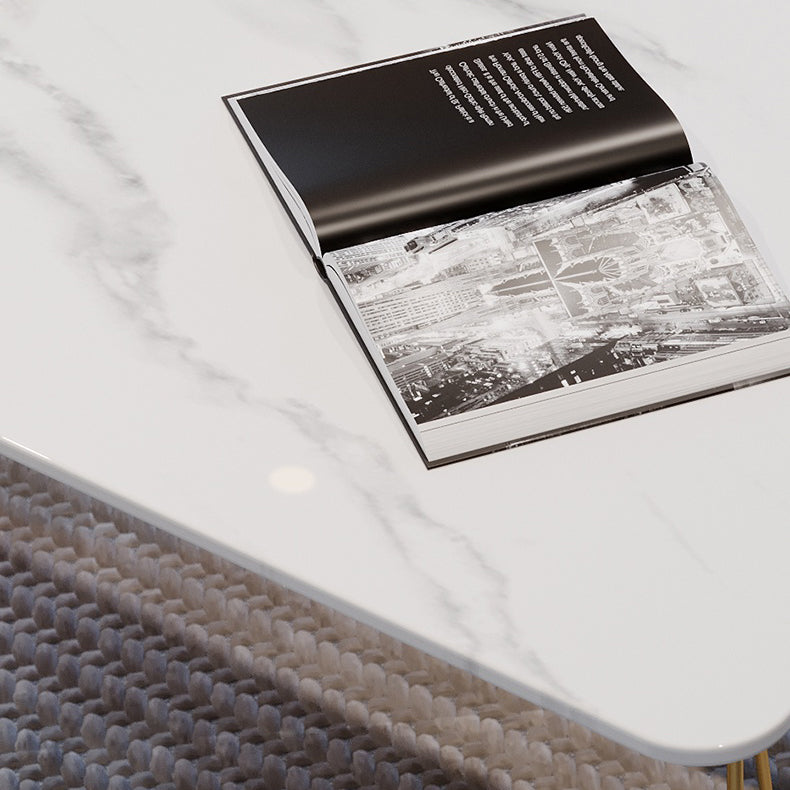 White Stone Top Dining Table Set 1/2/5 Pieces Contemporary Indoor Dinette Set