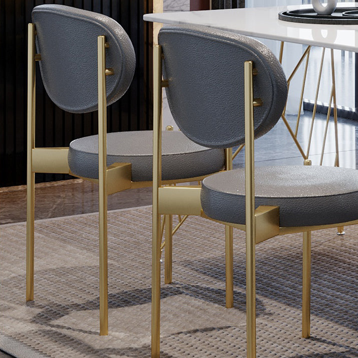 White Stone Top Dining Table Set 1/2/5 Pieces Contemporary Indoor Dinette Set