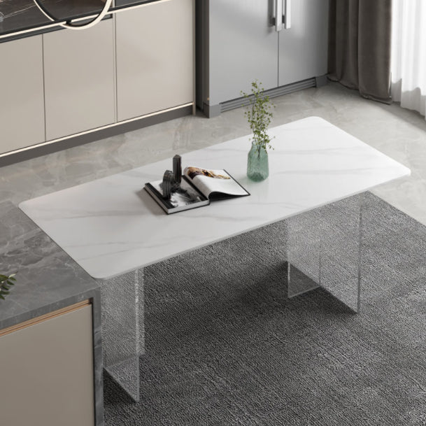 Modern 1/2/5 Pieces Dining Set Rectangle Stone Dining Table for Dining Room Kitchen