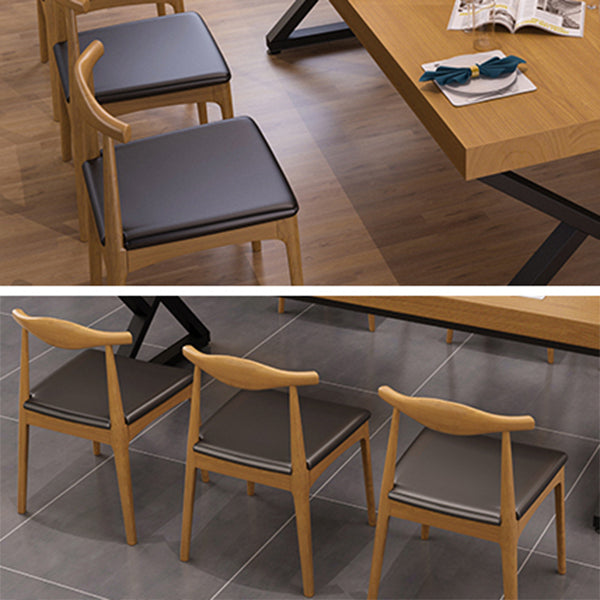 Industrial Double Pedestal Dining Table Set 1/2/7 Pieces Solid Wood Dinette Set