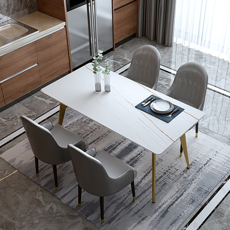 Glam Dining Table Set 1/2/5/6/7 Pieces Sintered Stone Dining Set