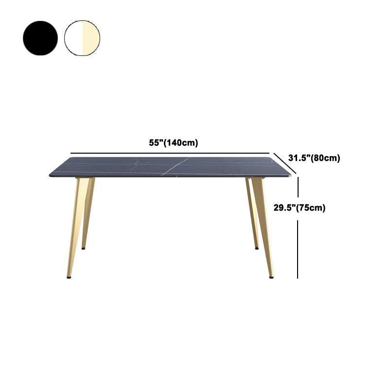 Glam Dining Table Set 1/2/5/6/7 Pieces Sintered Stone Dining Set