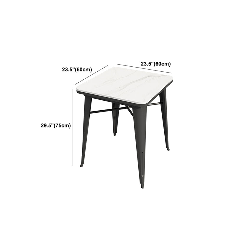 Black and White Dinette Set 1/2/3/5 Pieces Modern Stone Dining Table Set