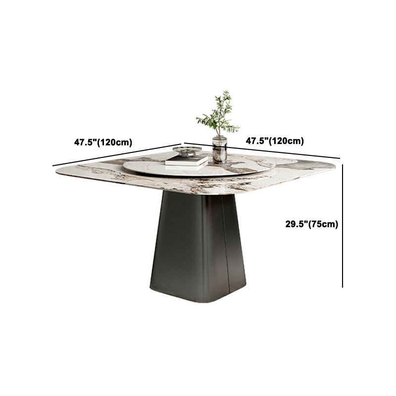 Contemporary Sintered Stone Table Square Table Set 1/3/5 Pieces Dining Set