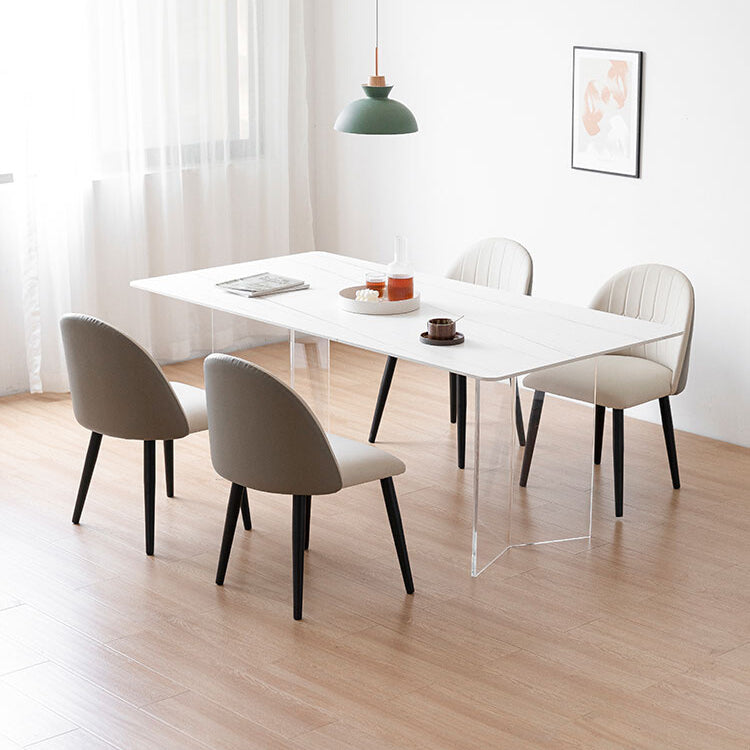 Designer Home Table and Chairs 1/4/5 Pieces Acrylic Dining Room Set