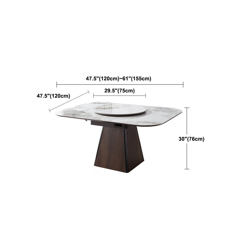 Contemporary Sintered Stone Table Square Table Set 1/2/5/7/9 Pieces Dining Set