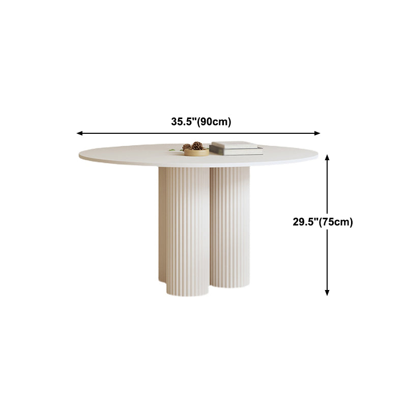 Round Stone Dining Table Contemporary Style Dining Room Collection for Dining Room
