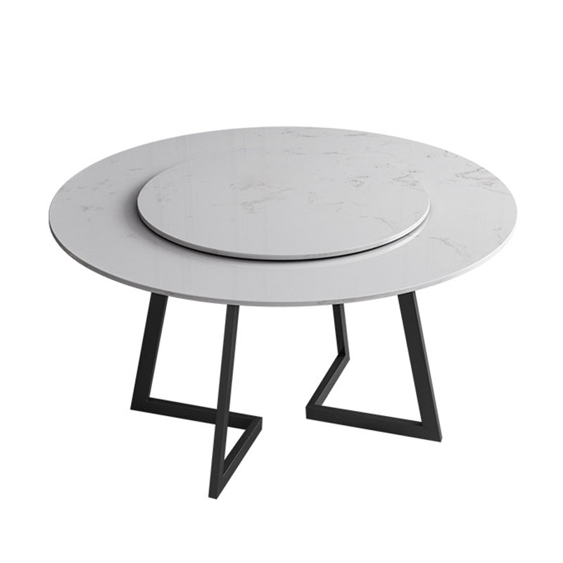 Traditional Luxury Dining Table White Marble Round Dining Table for Home