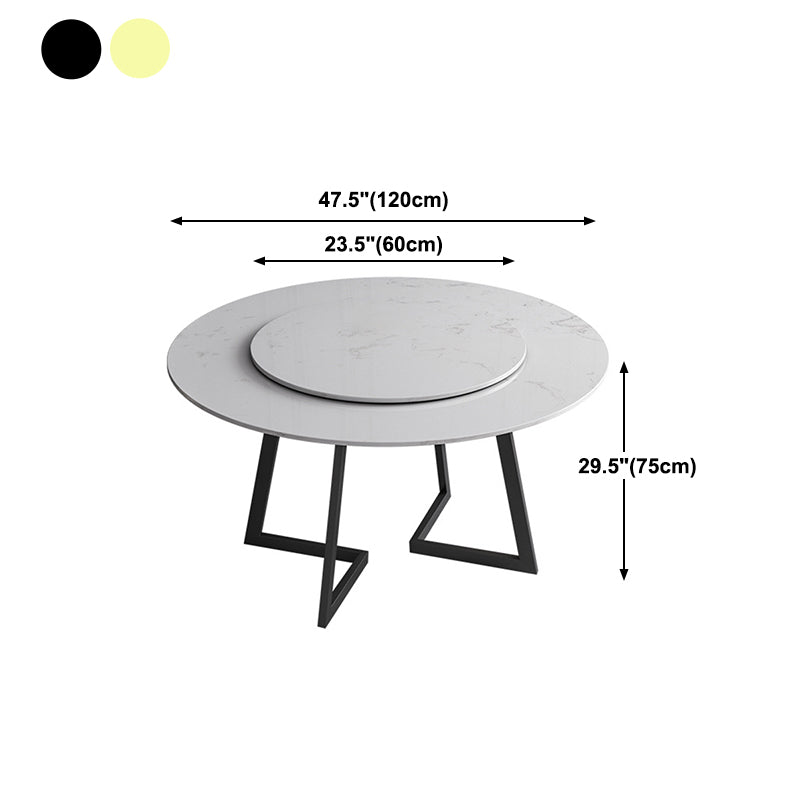 Traditional Luxury Dining Table White Marble Round Dining Table for Home