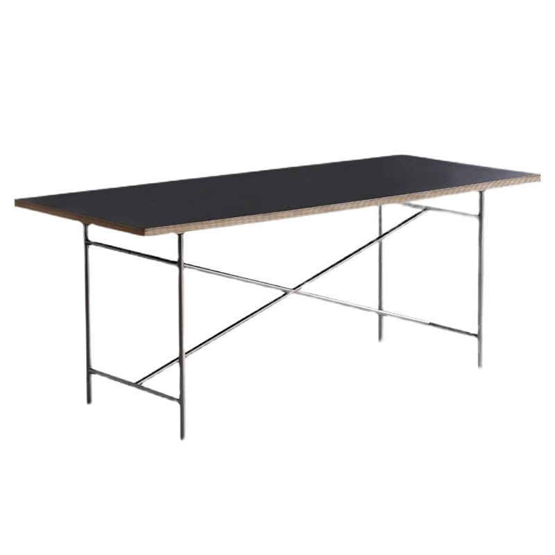 Rectangle Dining Table Industrial Wooden Kitchen Table with Seld Base