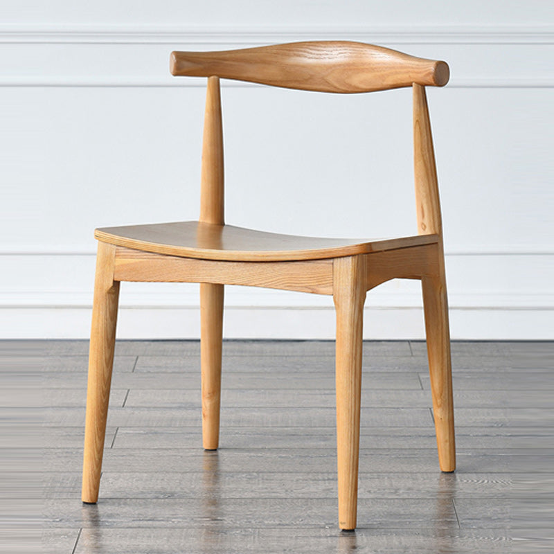 Solid Wood Open Back Side Chair Industrial Dining Side Chair