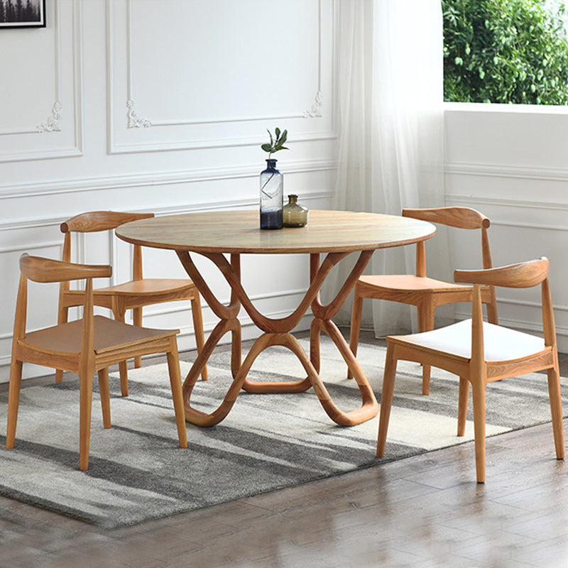 Solid Wood Open Back Side Chair Industrial Dining Side Chair